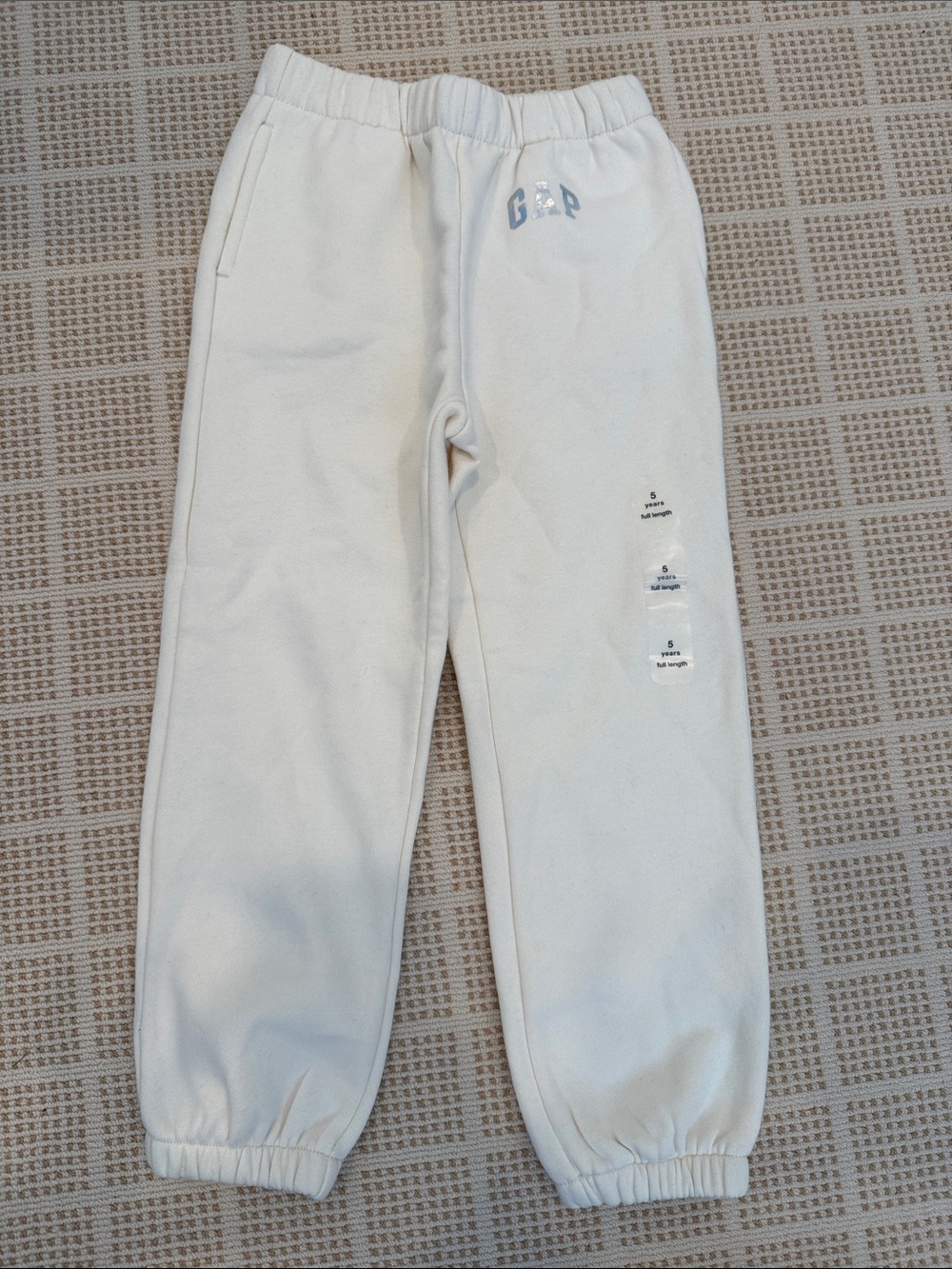 GAP Cream Fleece Joggers for Kids